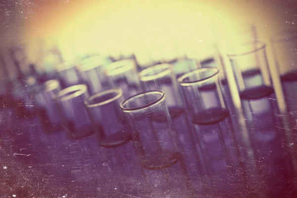 Test-tubes with fluid, close-up — Stock Photo, Image