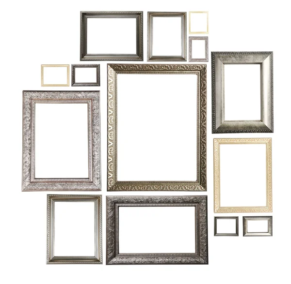 Collage van frames geïsoleerd op wit — Stockfoto