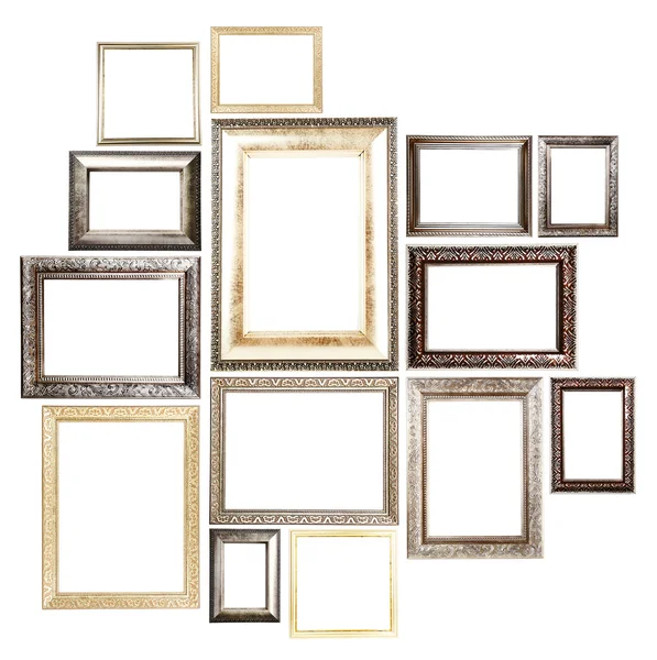 Coleção de quadros isolados em branco — Fotografia de Stock