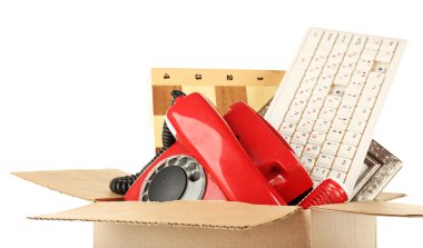 İstenmeyen şeyler üzerinde beyaz izole kutu