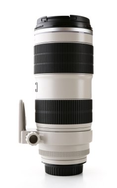 Kamera lensi beyaz üzerine izole edildi