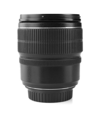 Beyaz izole kameranın lens