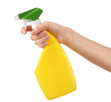 El spreyi üzerinde beyaz izole