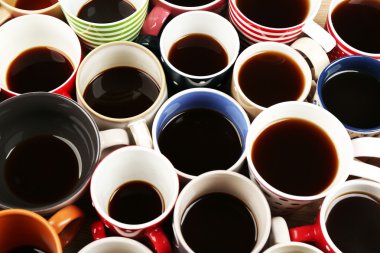 Birçok bardak kahve, en iyi görünümü