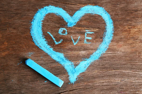 Heart drawn of chalk — Stock Photo, Image