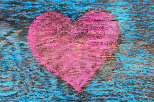 Heart drawn of chalk — Stock Photo, Image