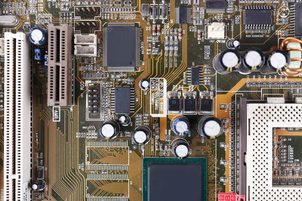 Motherboard, macro view — Stock Photo, Image