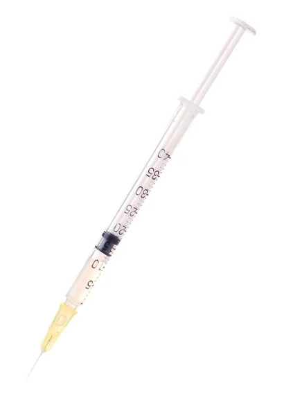 白色に隔離された医療用注射器 — ストック写真