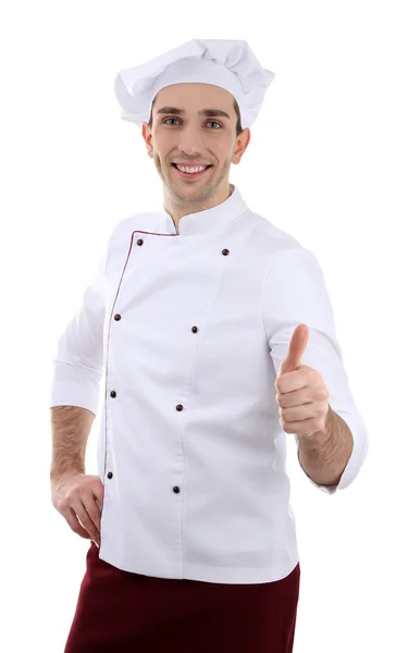 Chef isolado em branco — Fotografia de Stock