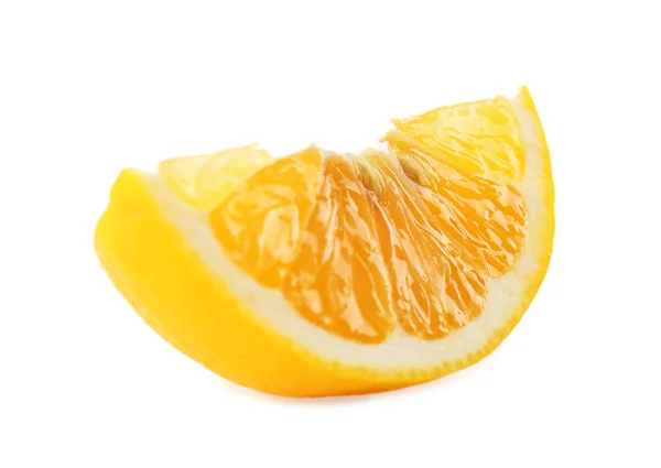 Fetta di limone isolata su bianco — Foto Stock