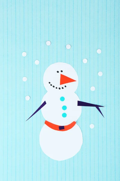 Komik el yapımı kardan adam — Stok fotoğraf