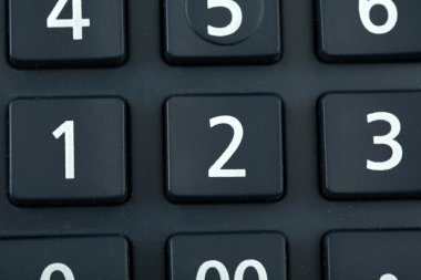 Makro görünümü hesap makinesi kurulu