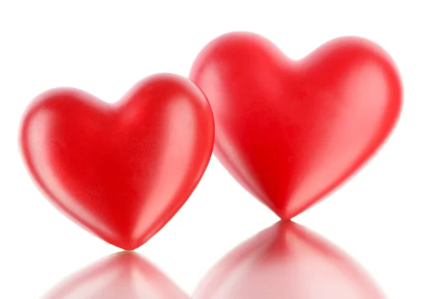 Red hearts on light background — Stock Photo, Image