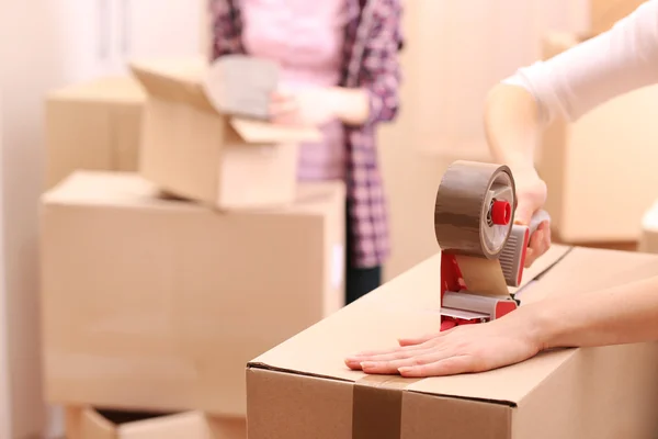 Packing boxes close-up — Stock Photo, Image