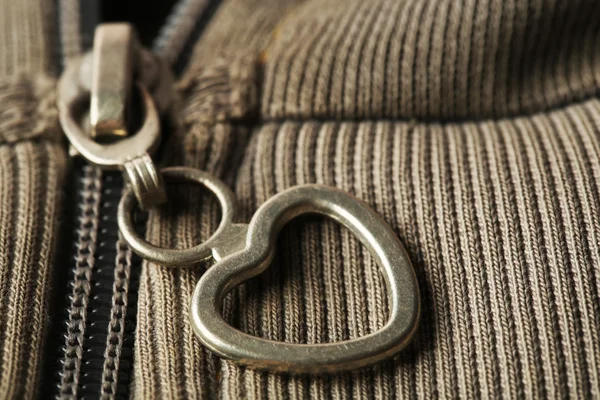 Zipper on clothes close up — Stock Photo, Image