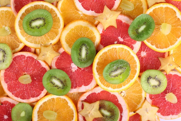 Нарізаних фруктів фону — стокове фото