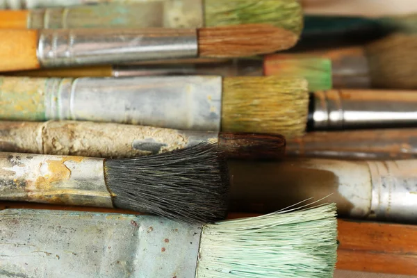 Different paintbrushes close up — Stock Photo, Image