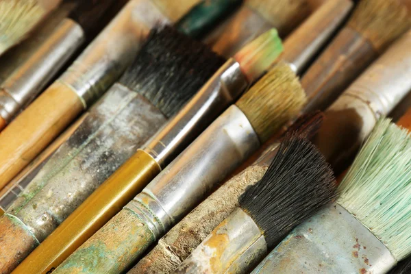 Different paintbrushes close up — Stock Photo, Image