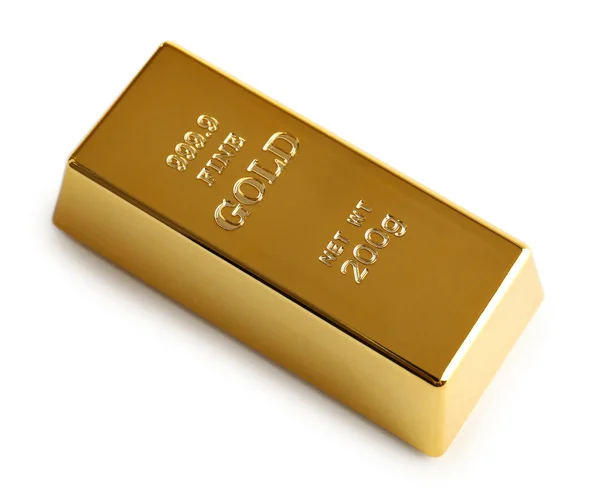 Gold bar isolated on white — Stock Photo, Image