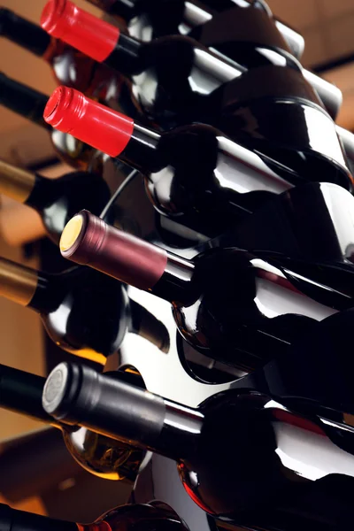 Wine bottles close-up — Stock Photo, Image