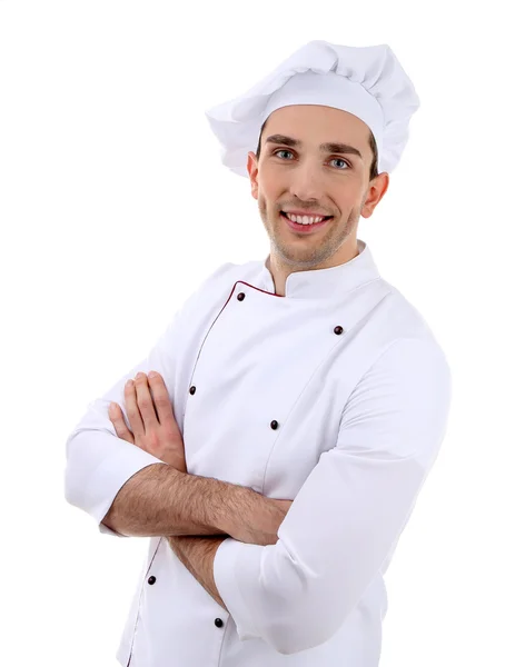 Chef isolado em branco — Fotografia de Stock