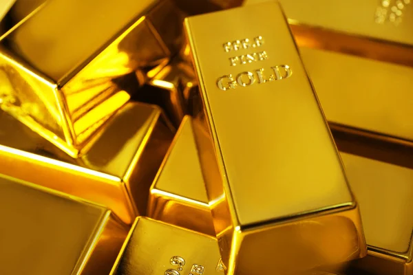 Gold bars close-up — Stock Photo, Image