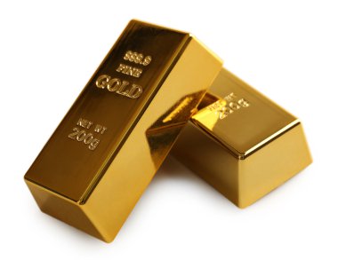 külçelerin üzerinde beyaz izole