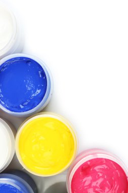 Renkli boya beyaz izole