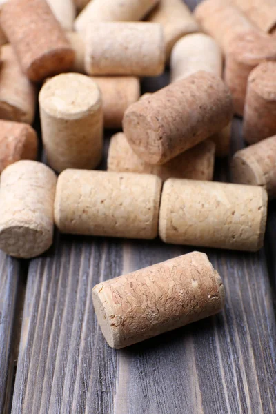 Wine corks on wooden background — Stock Photo, Image