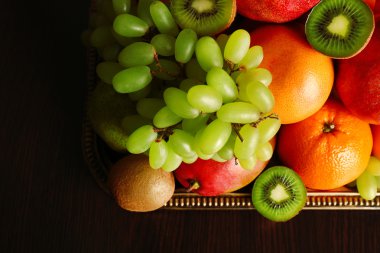 Tablo, meyve ürün yelpazesine yakın çekim