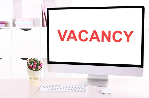 Pracoviště úřadu s vacancy Registrujte — Stock fotografie