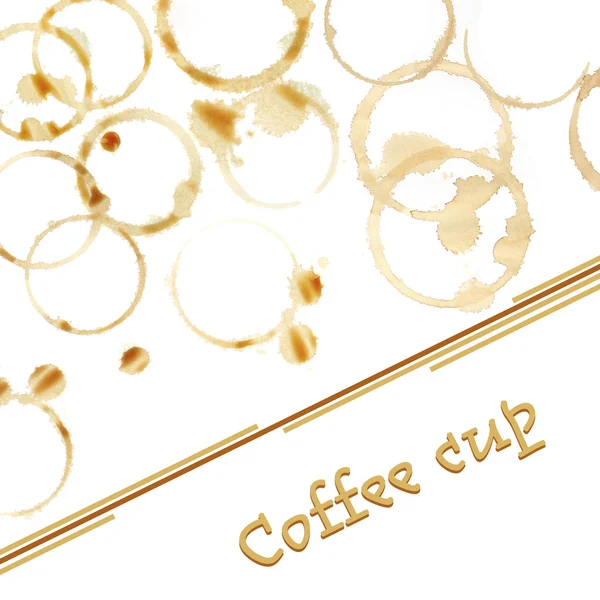 Spazio per il testo su sfondo macchie di caffè — Foto Stock