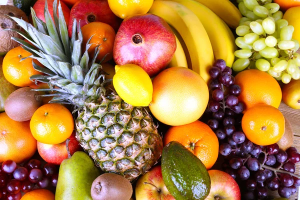 Assortment of exotic fruits close-up — Stock Photo, Image