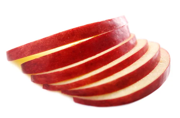 Sliced apple isolated on white — Stock Photo, Image