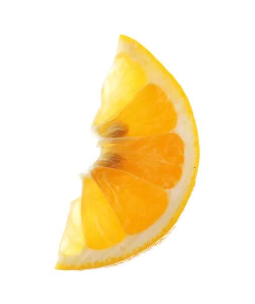Limão fatiado isolado em branco — Fotografia de Stock