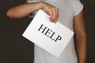 Erkek elinde kayıt yardım