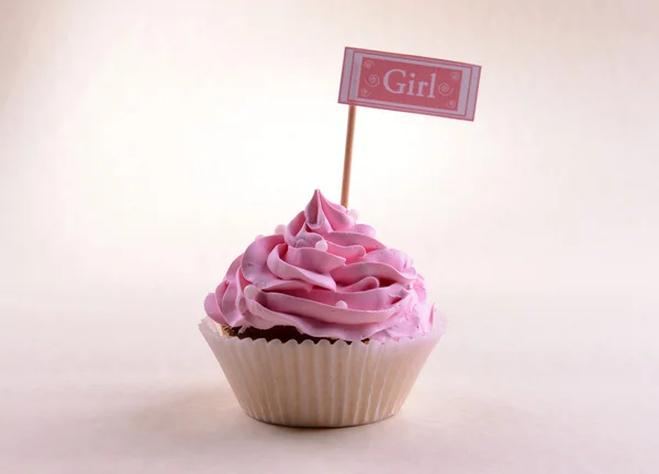 Delicious cupcake with inscription — Stock Photo, Image