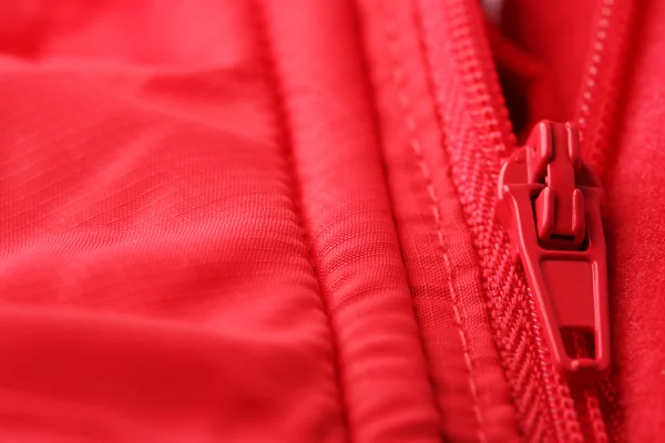 Zipper pada pakaian menutup — Stok Foto