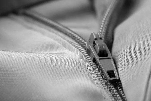 Zipper pada pakaian menutup — Stok Foto
