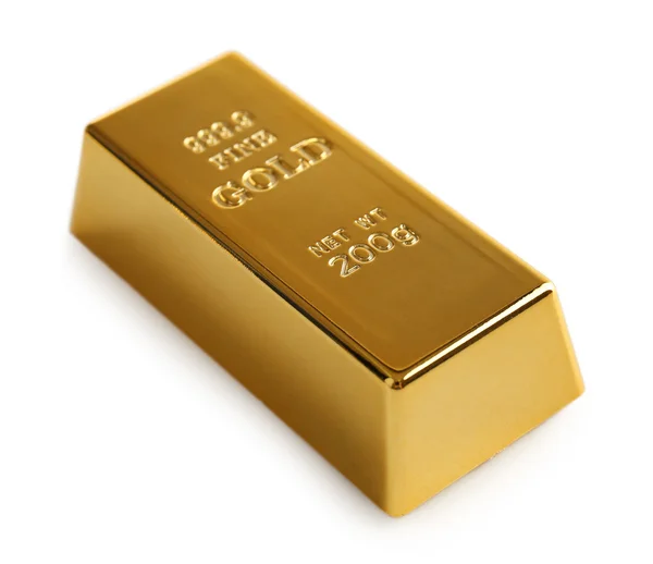Gold bar isolated on white Stock Photo by ©belchonock 65407623