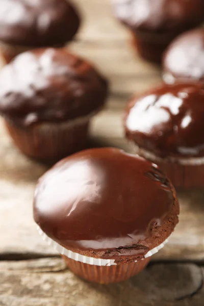 Smakelijk zelfgemaakte chocolade muffins — Stockfoto