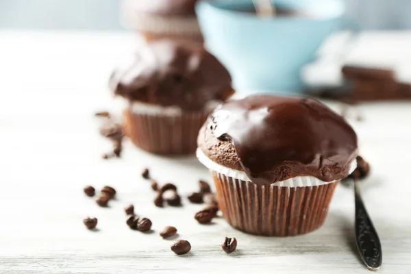 Muffins au chocolat maison savoureux — Photo