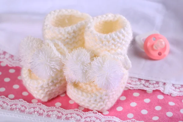 White baby boots — Stock Photo, Image