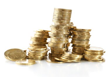 sikke üzerinde beyaz izole yığını