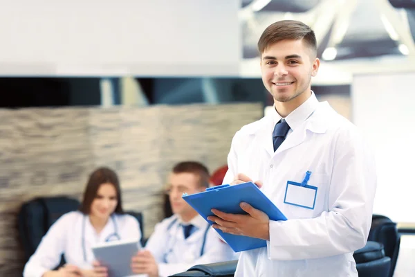 Medical workers working in conference room — Stock Photo, Image