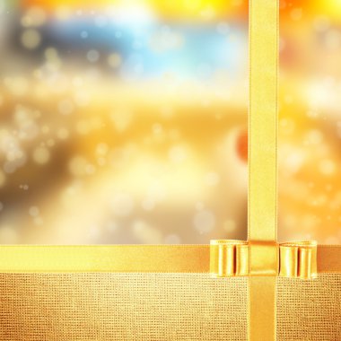 Parlak arka plan rengi saten şerit yay