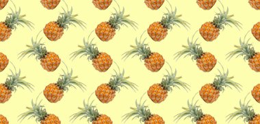 Ananas ile tropikal arka plan