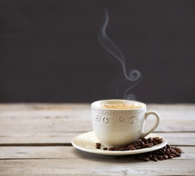 kahve siyah arka plan üzerine ahşap tablo