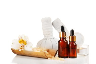 Spa natürmort beyaz izole