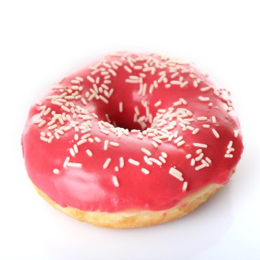 Beyaz izole buzlanma ile lezzetli çörek